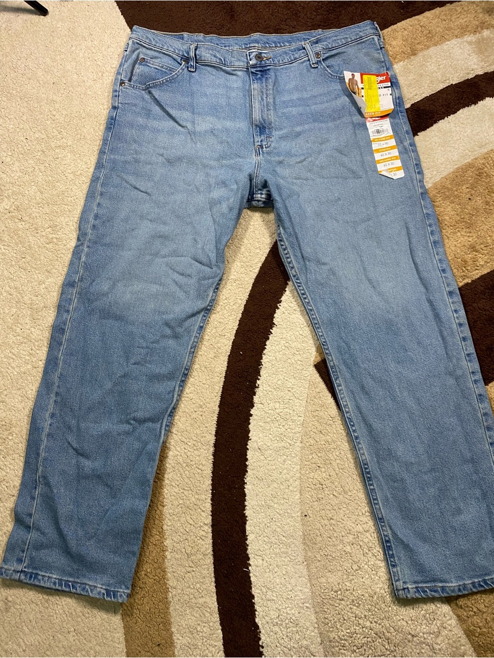 Wrangler Men's Light Blue Straight Jeans